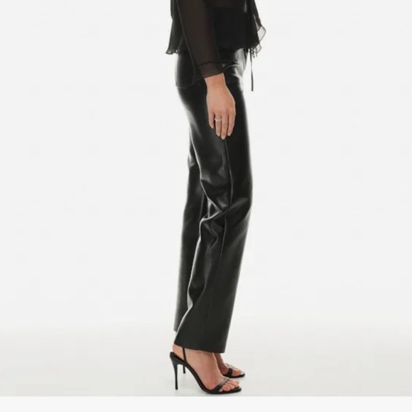 Aritzia Wilfred Melania leather pants in size 4 BLACK - Picture 3 of 5